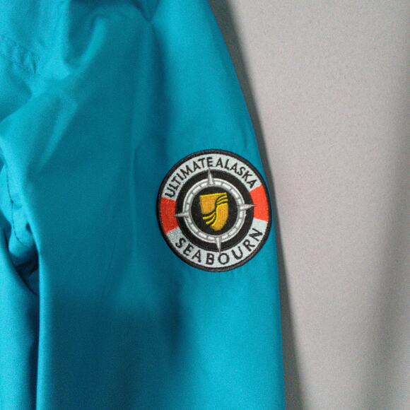 Seabourn Jacket Mens XS Blue Ultimate Alaska Waterproof Hood - Picture 6 of 9